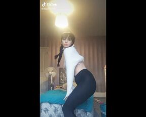 TikTok Dancer in See Through Leggings