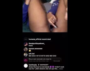 Instagram Model Strokes with Dildo and Gets Focked Om Instagram Live Video.