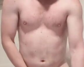 FIT SOLO MALE STROKES COCK AND HUMPS CLOTHING TILL SHOOTING CUM