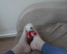 Foot Fetish with a Toy