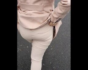 Step Mom Risky Pulling of Jeans in Front of Supermarket Fucking Step Son