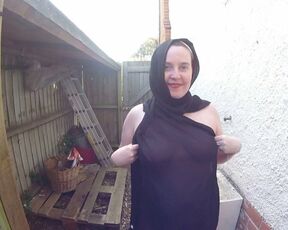 Hijab and Boots in the Yard