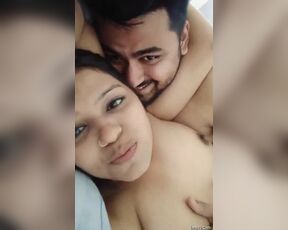 Brother Pressing Sister’s Boobs and Kissing alone at home