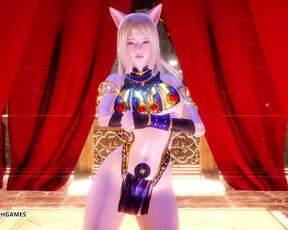 MMD Ankha Dance Ahri Hot Striptease Dance League of Legends KDA Uncensored Hentai