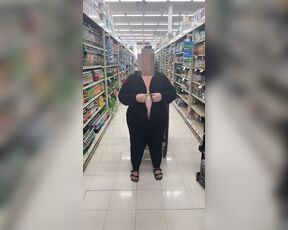 Flashing my tits at the supermarket.