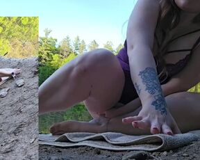 Fucking Bad Dragon at a hidden lake! Double video riding Pretzal