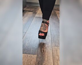 Walking My Tattooed Feet in Stilleto High Heels!